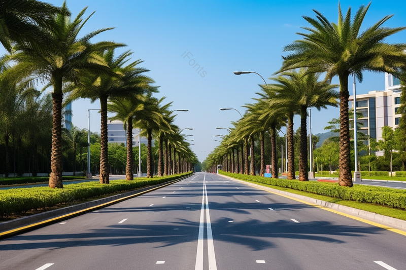 图片海报设计背景广告设计素材元素椰子树大马路环岛公路,高清,摄影图,摄影图片,图片大全,摄影图免费下载
